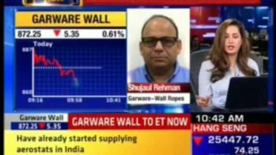 Mr. Shujaul Rehman, CEO - Garware Wall Ropes, interacting with ET Now